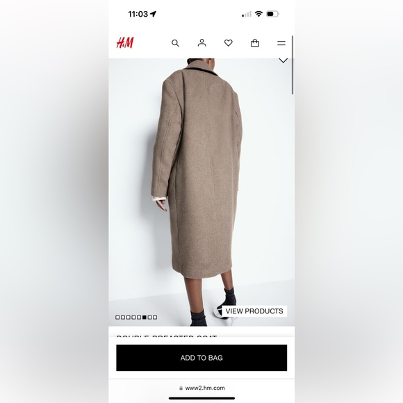 H&M Wool Long Coat - Picture 2 of 6